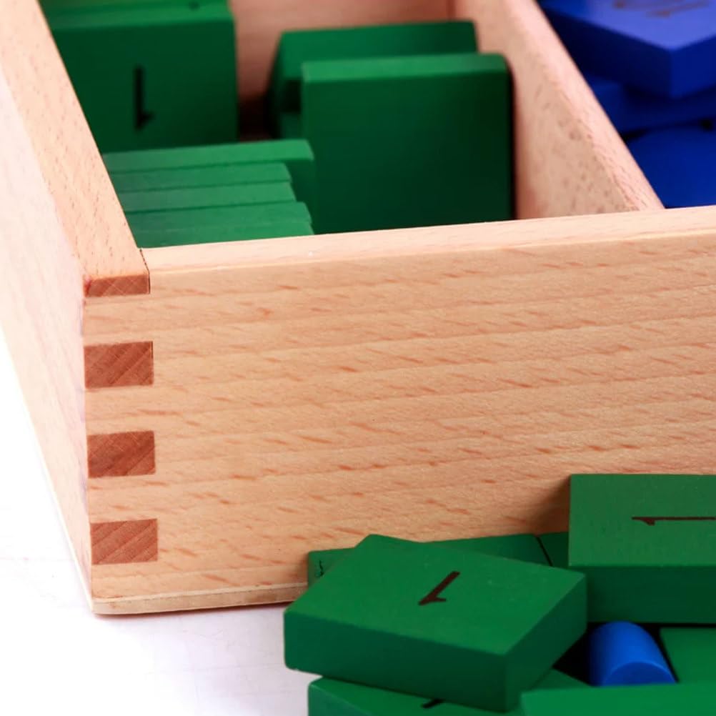 Drewniany materiał matematyczny do gry stemplowej Montessori | Zestaw do nauki arytmetyki w systemie dziesiętnym, zabawka edukacyjna do dodawania, odejmowania, mnożenia i dzielenia