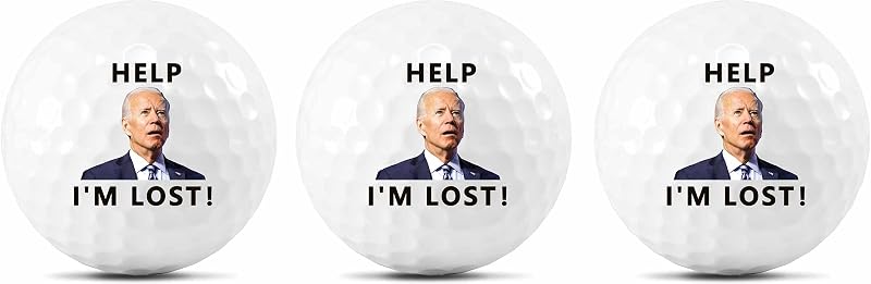 Lymhy 3 Pack Biden Golf Balls Funny Confused Joe B