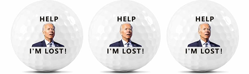 Lymhy 3 Pack Biden Golf Balls Funny Confused Joe B