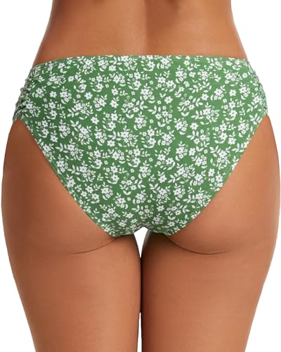 Image of Women's Bathing Suit Bottoms Full Coverage Ruched Bikini Tankini Bottom Swimsuit Brief