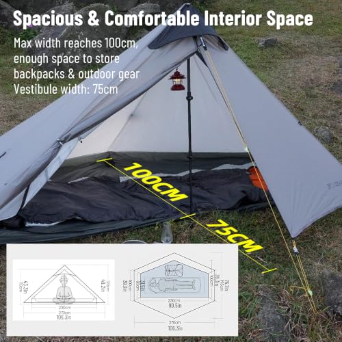 Carpa ultraligera de mochilero para 1-2 personas miniatura 4