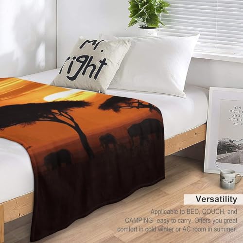 Couverture polaire de qualité supérieure motif savane chic