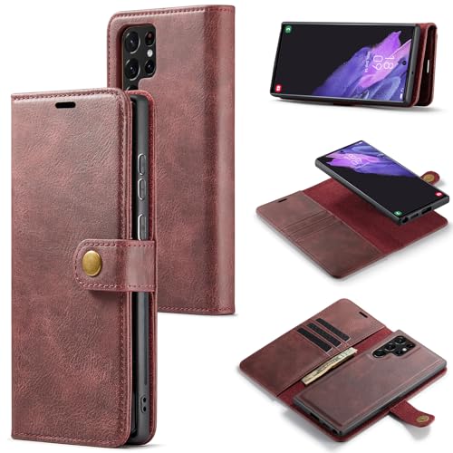 Coque portefeuille Samsung S22 Ultra Asuwish idéale pour voyager léger sans s'encombrer