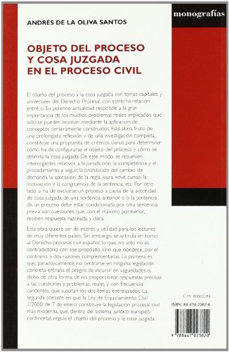 Objeto del proceso y cosa juzgada en el proceso civil