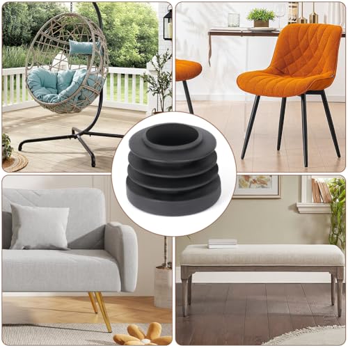 OSDUE Round Plastic End Caps, 16PCS 22mm Black Plastic Plug, Non-Slip Furniture Feet Pads, Table Foot Cover Caps Floor Protectors for Bed Chair Sofa Table Shelf（0.87”） - Image 6