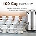 GOLREAN Commercial Coffee Maker 100 Cup Coffee Urn Hot Beverage Dispenser 4 Gallon 16L Large Coffee Urn Dual Layers 304 Stainless Steel 1300W Fast Brew Percolator For Business, Catering, Church