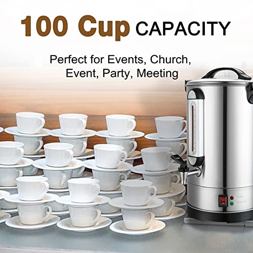 100 Cup Commercial Coffee Urn, 16L Large 304 Stainless Steel Percolator - image 7