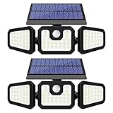 GSBLUNIE Solar Lights Outdoor Motion Sensor, 2 Pack 74 LEDs Solar Motion Sensor Lights Outdoor, IP65 Waterproof 800LM Outdoor Solar Lights Flood Lights Outdoor for Front Door,Yard,Garage and Pathway