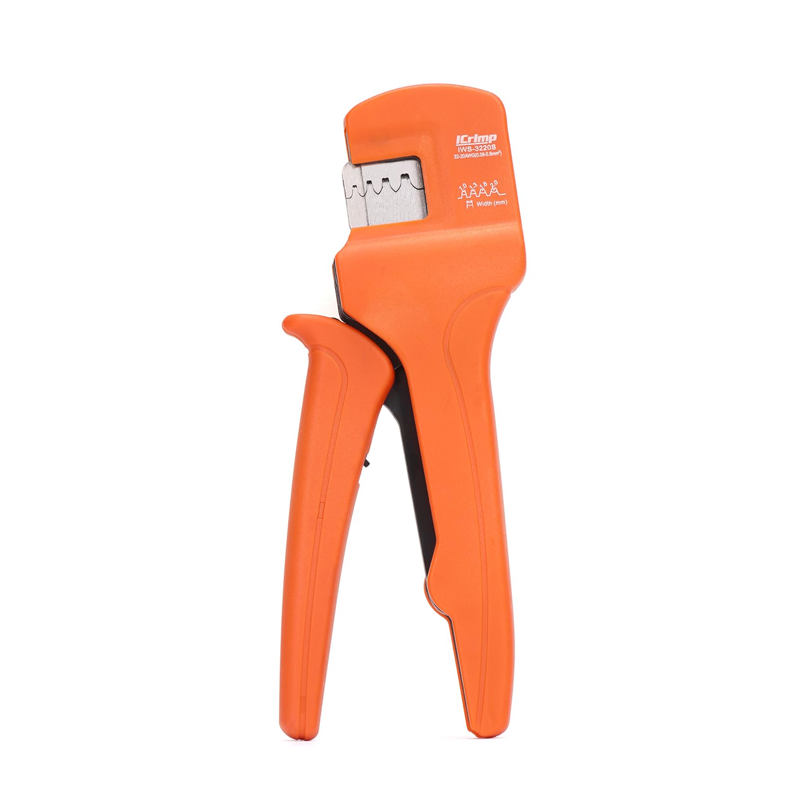 iCrimp - Pinza crimpatrice a barilotto aperto, 0,08-0,5 mm² (32-20 AWG) per micro connettori, pinza crimpatrice per JST Molex JAE, strumento di crimpatura di precisione per micro connettori