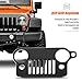 Early Bus Jeep Grille Keychain,Stainless Steel Car Keyring (Never Rust or Break) for Jeep Wrangler Grand Cherokee Compass Renagade Patriot CJ, JK, JKU, TJ, YJ, XJ (Black 1)