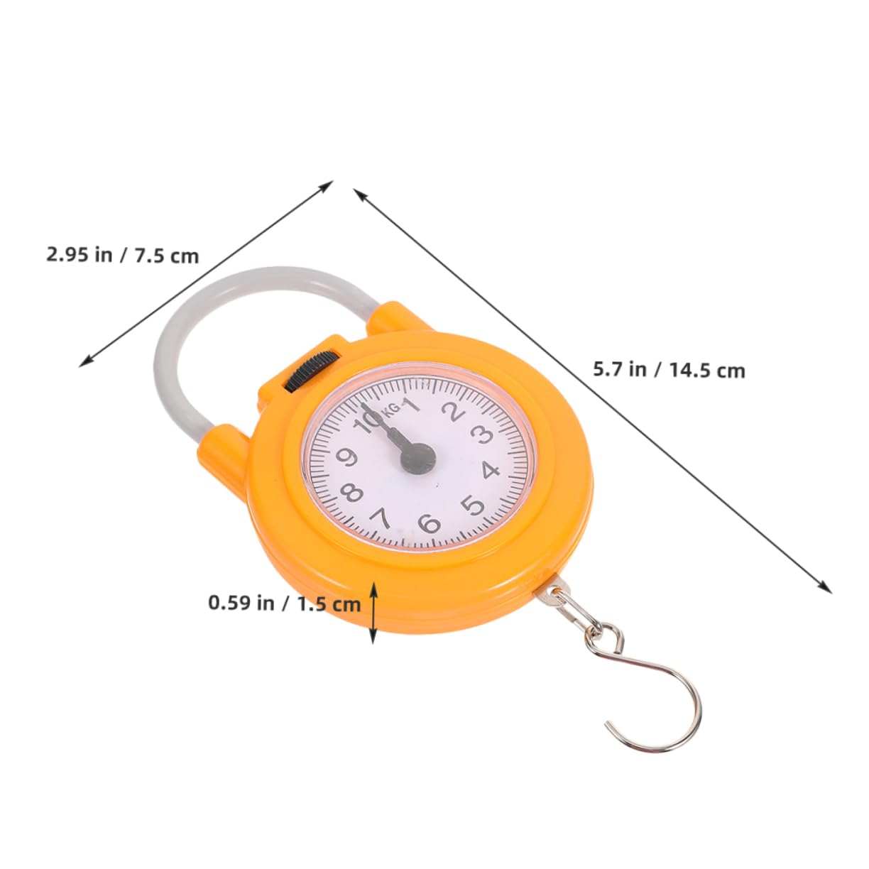 Holibanna 1Pair Portable Handheld Scale with Hook Lightweight Spring Design for Accurate Weight Measurement for Fishing Kitchen Travel and Home Use Multipurpose Compact Digital Scale