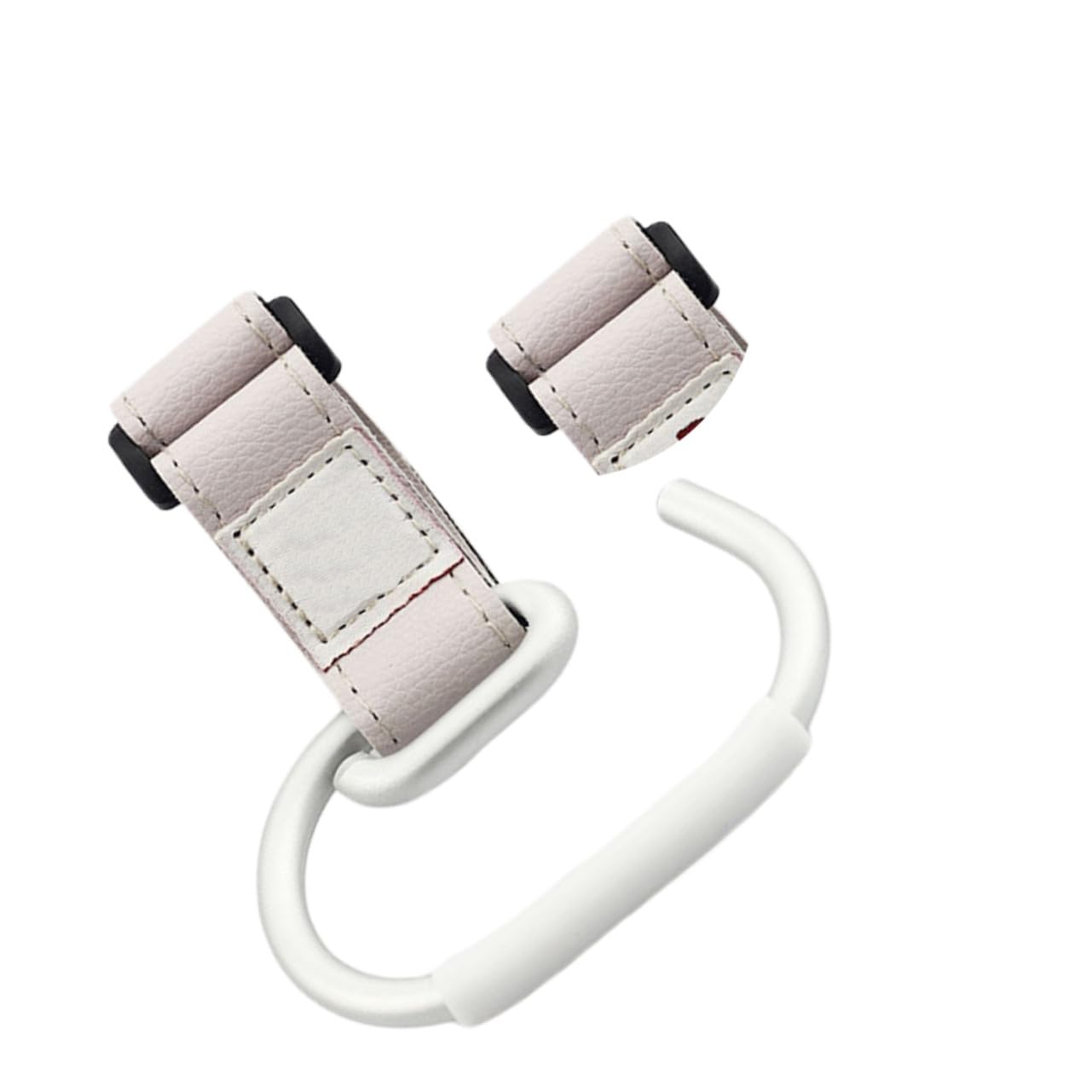 Heavy-Duty Aluminum Stroller Hanger with White Strap and Silver Hook Diaper Bag Organizer Hook Clips for Walking Shopping Buggy and Wheelchair Accessories Heavy-Duty Aluminum Stroller Hanger with White Strap and Silver Hook Diaper Bag Organizer Hook Clips for Walking Shopping Buggy and Wheelchair Accessories