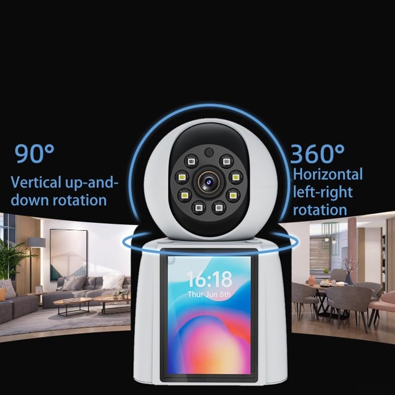 Cámara interior de video/audio bidireccional, monitor de bebé de 2 MP con control de aplicación, cámaras para perros de mascotas, detección de humanos/sonido/llanto, cámara de seguridad para el hogar