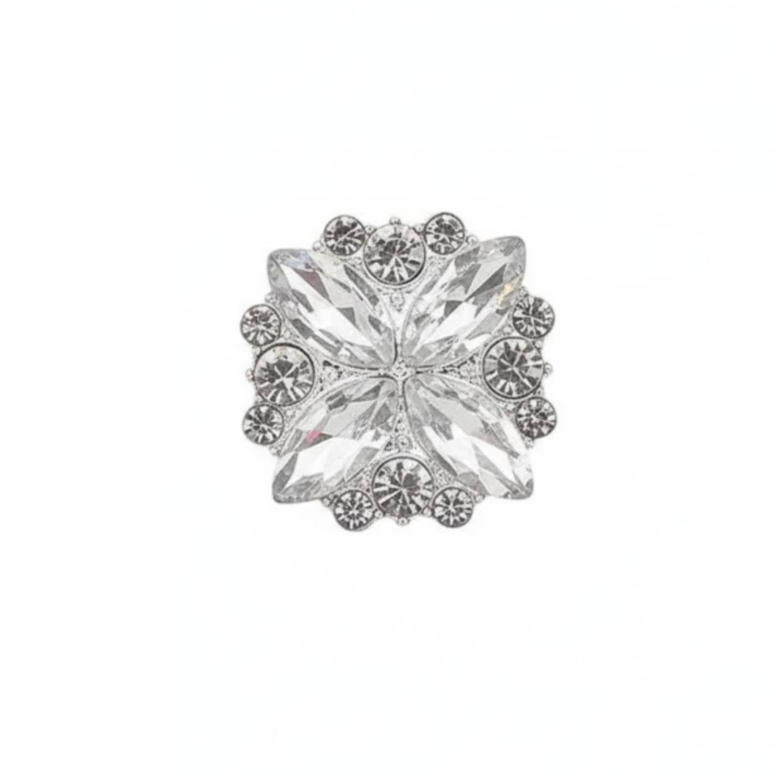 Pearl Embellished Button Sparkling Rhinestones Pearl Rhinestone Buttons Elegant Design Glass Diamond Button for Crafters, Garment Embellishment Ka7082-1 Silv Wht-image-15