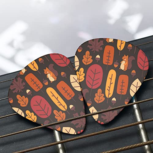 Autumn Forest Lot de 12 médiators pour guitare acoustique électrique Motif écureuil mignon - Les Beatles, Paul McCartney, John Lennon, RIngo Starr, George Harrison Autumn Forest Lot de 12 médiators pour guitare acoustique électrique Motif écureuil mignon – Image 8