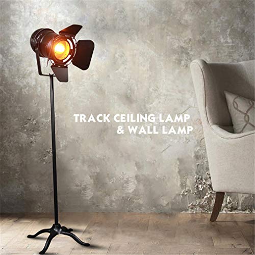 TATANE Floor Lamp Industrial Retro, Vintage Black Standing Light Spotlight Adjustable Steampunk Marine Wrought Iron Searchlight for Living Room Bedroom, E27 steampunk buy now online