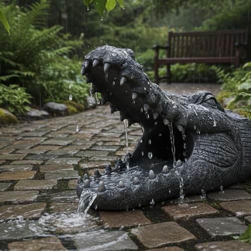 Evite humedades con el canalón para desvío de lluvia decorativo de resina para granja 7