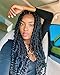 The BOHOBABE Pre-twisted Passion Twist Crochet Hair 18 Inch Pre-looped Crochet Passion Twist Braiding Hair 8 Packs (1#)