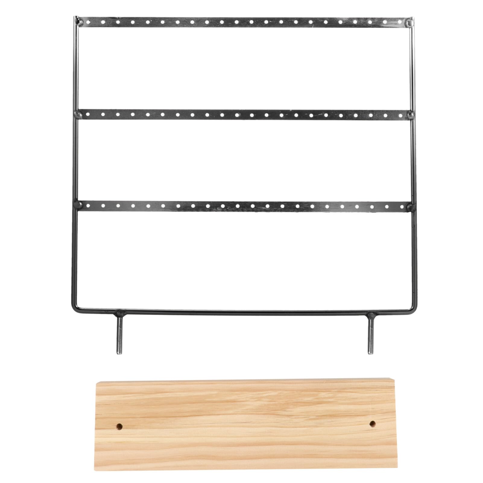 Alipis1PCS Three Tier Jewelry Display Stand Jewelry Stand with Wooden Base Bracelet Necklace Bracelet Jewelry Display Stand for Store Trade Show Display Cabinet and Home Decor (Black)