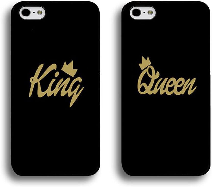Best Friends Boyfriend Girlfriend Lovers Iphone 6 Plus/6s Plus 5.5 Inch Case,Personality Font Design King And Queen Couple Matching Phone Cases Cover Hard PC Cell Shell Iphone 6 Plus/6s Plus 5.5 Inch