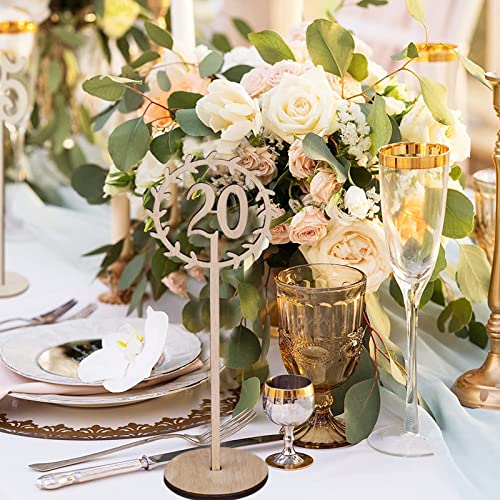 VIEVRE Wooden Table Numbers Wedding 11-20 Numbers Table Decoration with Holder for Banquets Cafés, Restaurants, Hotels, Parties - Image 4