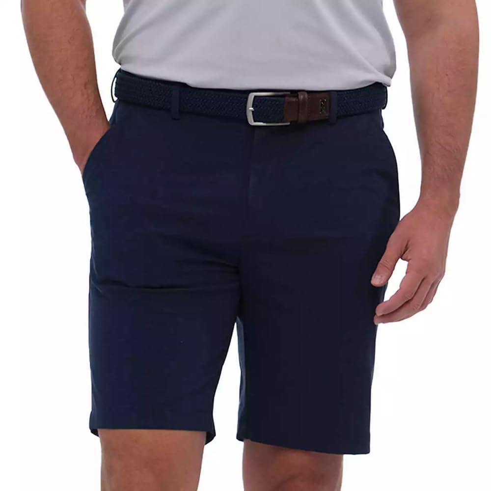 Greg Norman Men's Stretch Short (US, Numeric, 38, Regular, Regular, Blue)