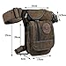 D&B Sport Men's Canvas Hip Belt Bum Fanny Pack Waist Thigh Leg Drop Bag Tactical Military Riding Motorcycle Outdoor Bike Cycling Multi-Purpose Messenger Shoulder Bag