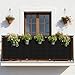 Fence Privacy Screen - RAINFLOW 3'X10' Black Privacy Fence Screen Outdoor Shade Balcony Decor Plastic Mesh Fence Panels Cover Porch Screen Balcony Covers for Apartments,Deck,Backyard,Pool Wall