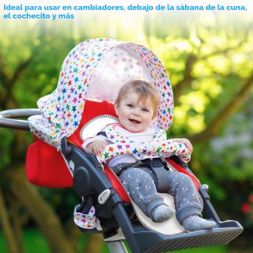 Miniatura 4 de Nicoone Paquete De 3 Forros Impermeables Para Cambiador, Lavables Y Reutilizables, 11.8 X 23.6 Pulgadas, Tela De Rizo De Fibra De Bambú Tpu