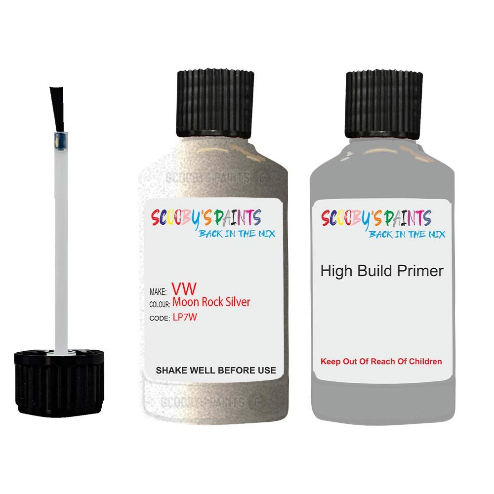 Scoobys Paints Back In The Mix Compatible With Vw Moon Rock Silver Lp7w Touch Up Paint With Anti Rust Primer