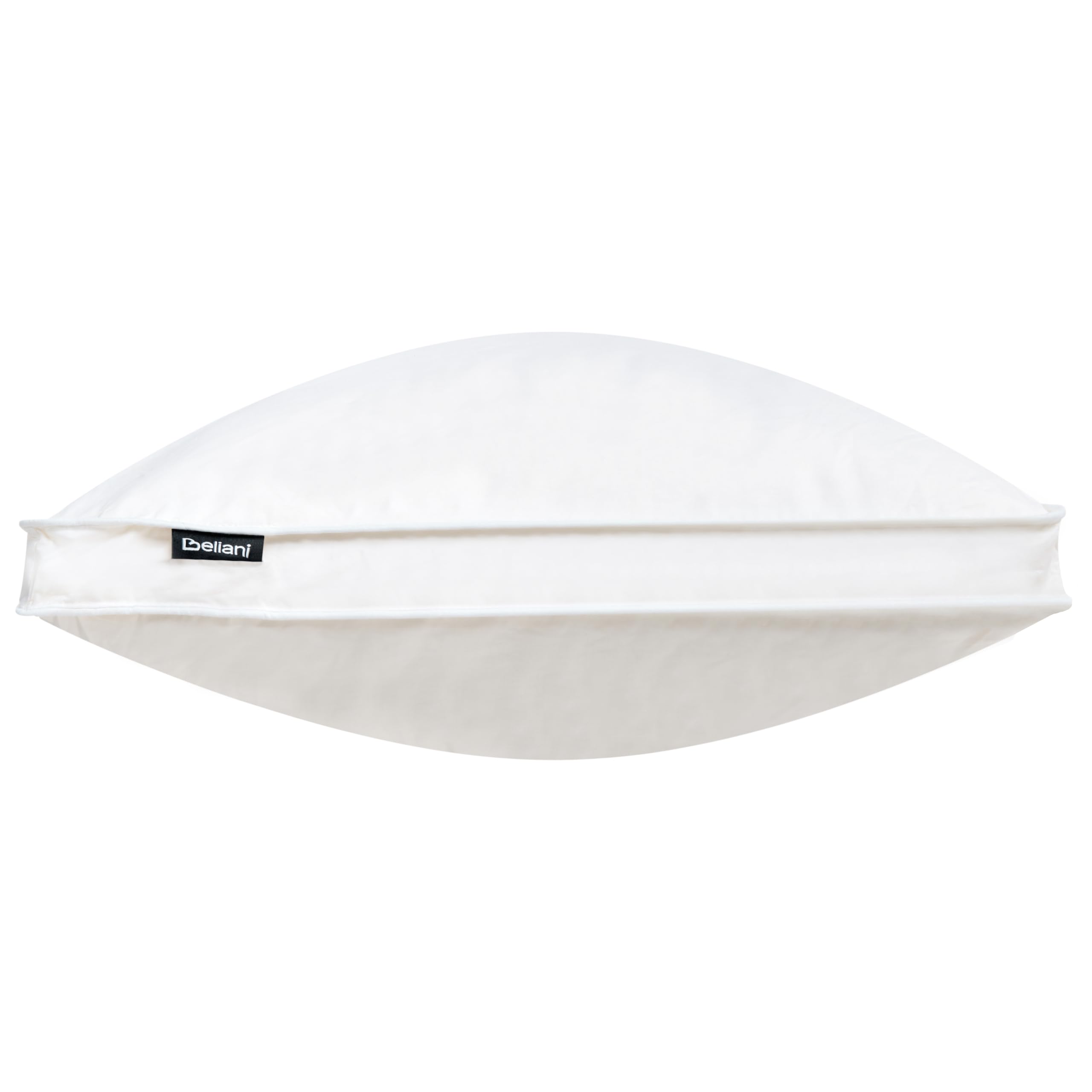 Guanciale Cuscino in Cotone e Morbida Piuma d'Anatra 40 x 80 cm Bianco