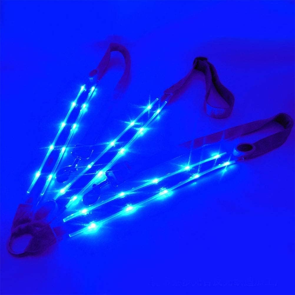 LED-Pferde-Brustpanzer-Halsband, verstellbar, hohe Sichtbarkeit, Nachtblinklichtleiste, Reitsicherheitsausrüstung (blau)