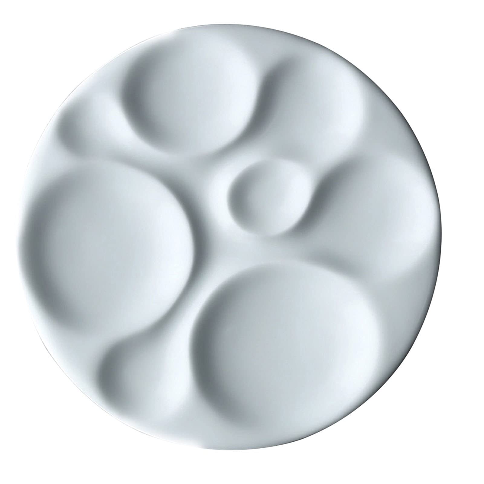 ApuaVireo&Co Paleta farb ceramicznych, paleta akwareli, paleta porcelany, okrągła paleta kolorów muszli do akwareli, gwaszu, oleju, tempery