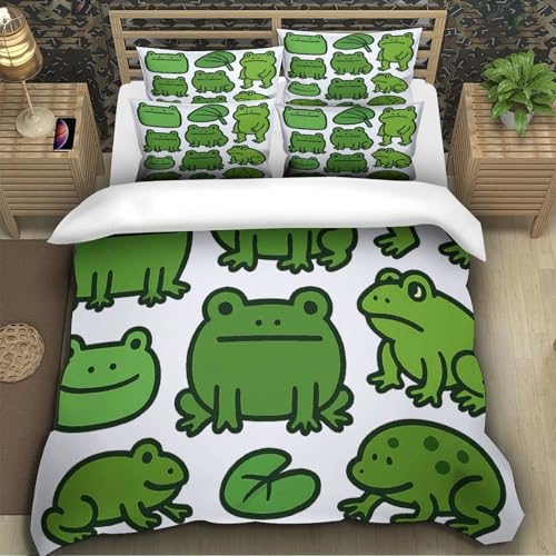 Parure de lit grenouille microfibre légère抗 plissement et fermeture éclair