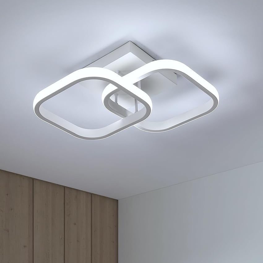 Immagine del prodotto Plafoniera LED Soffitto 30W, Lampada da Soffitto Quadrata in acrilico, 6500K luce bianca Lampadario LED per Cucina, Sala da Pranzo, Balcone, Soggiorno, Bianco, Dia.35CM