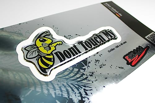 Tankpad Sprücheaufkleber Motorroller Vespa 3D Chrom-Look Wespe Dont Touch X910127VA
