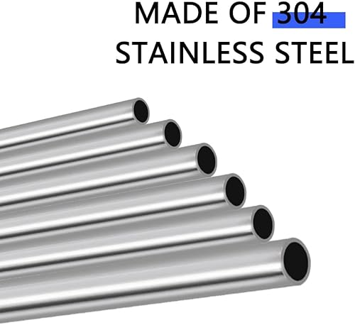 Miniatura 3 de Tubo de acero inoxidable 304, diámetro exterior de 516 pulgadas, pared de tubo gruesa, para soldar, redondo, recto, industrial, 10 pulgadas de