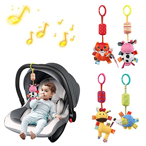 JoyLife Coffret Cadeau Jouets Suspendus pour Bébé - Hochets, Anneaux, Peluche à Clip pour Berceau ou Poussette - Éveil Éducatif pour Nouveau-Né – vue 2