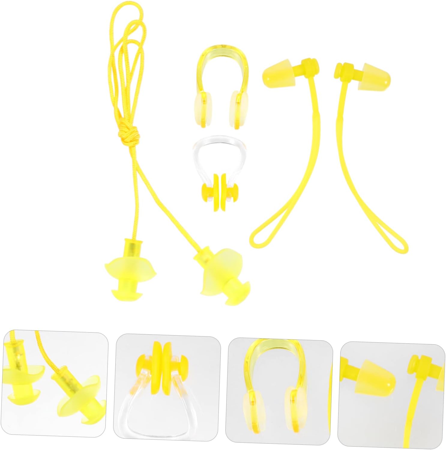 BESPORTBLE 8pcs Swimming Earplugs and Nose Clip Boys and Girls and Adults Comfortable Water for Swimming Surfing and Bathing Material