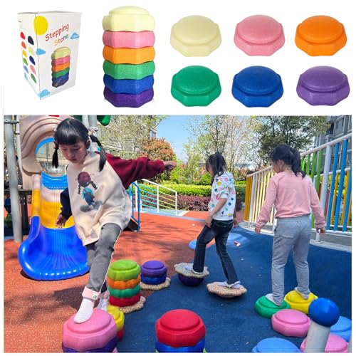 Image of mutasui Balance Stepping Stones for Kids(6pcs/Set), Stepping Stones for Toddler