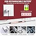 Lighter, Candle Lighter Electric Plasma Arc Lighters Windproof & Flameless with USB Rechargeable Battery Flexible Gooseneck (Rose Gold)