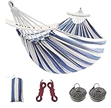 Colel Double Hammock, 2 Person Cotton Canvas Hammock 450lbs Portable Camping Hammock with Carrying...
