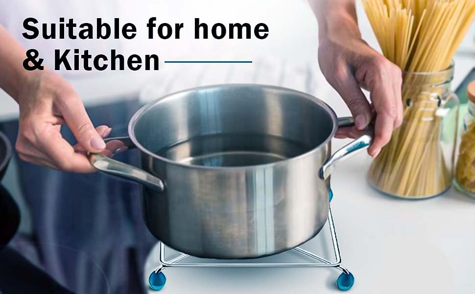 Image of SIGNAMIO Pack of 2 Stainless Steel Trivets Hot Pot Stand for Kitchen & Dining Table, Heat-Resistant Utensil Holder, Perfect Cooker Stand & Hot Vessel Holder