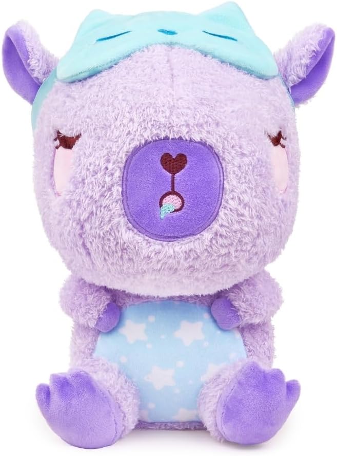 Sleepy Capybara Stuffed Animal - Lila the Sleepy-bara | Purple Soft Kawaii Plush Toy with Cute Sleepmask Accessory | Great Bedtime Plushies | Cozy Cuddly Gift for Toddlers, Kids, Adults - 10"