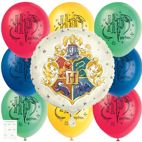 Harry Potter Balloons - Harry Potter Birthday Decorations - Bundle with 8 Latex 12 1 Foil Balloon 18 Checklist - Party Decorations and Supplies