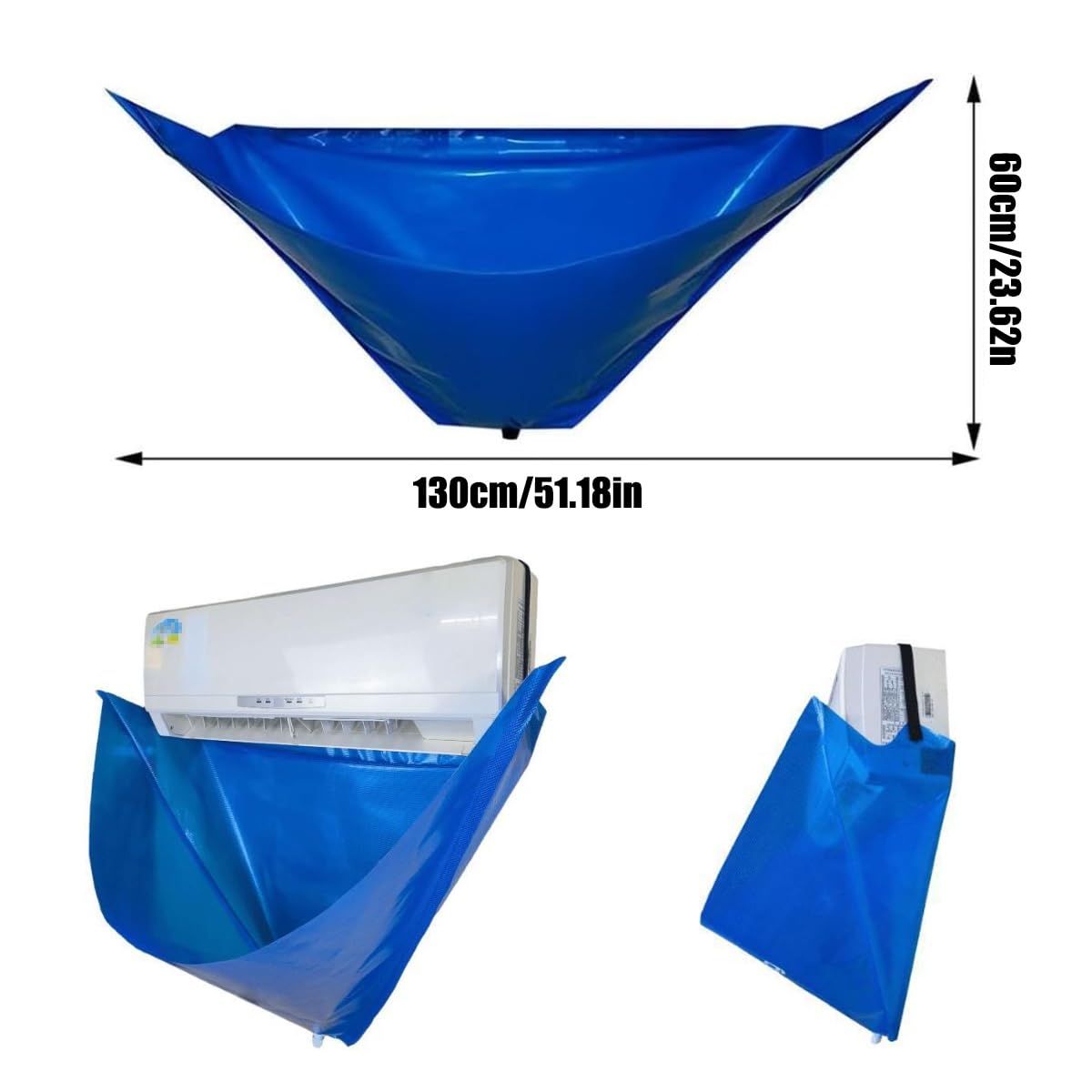 Mini sac de nettoyage divisé, housse de nettoyage AC, sac de nettoyage AC, mini housse de nettoyage fendue, sac de nettoyage AC, mini sac split AC, grande taille, design intégré avec grand