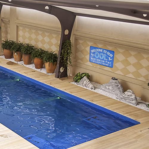 Regras da Piscina Decoração de Placas | Decoração de piscina interna externa de piscina | Decoração