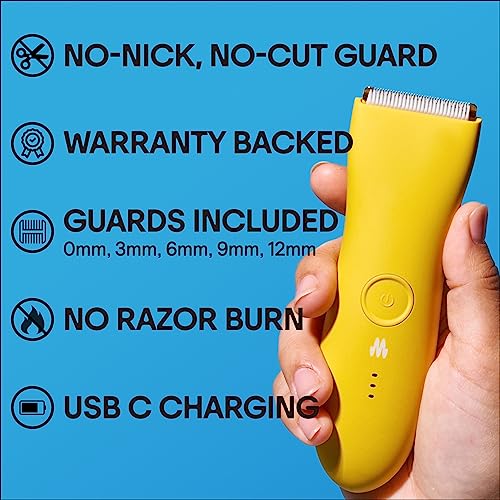 Image of Meridian Premium Body Corded Electric Hair Trimmer For Men And Women, Usb C Charging, Travel Lock, Manscape Trimmer For Men Solar