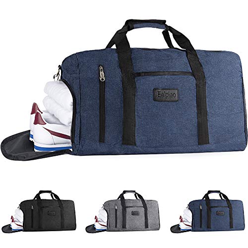 Preisvergleich Produktbild Weiao Sporttasche mit Schuhfach Fitnesstasche Sport Tasche Reisetasche, Multifunktionale Handgepäck Abnehmbarem Schulterriemen Tasche für Frauen und Männer (Blau)