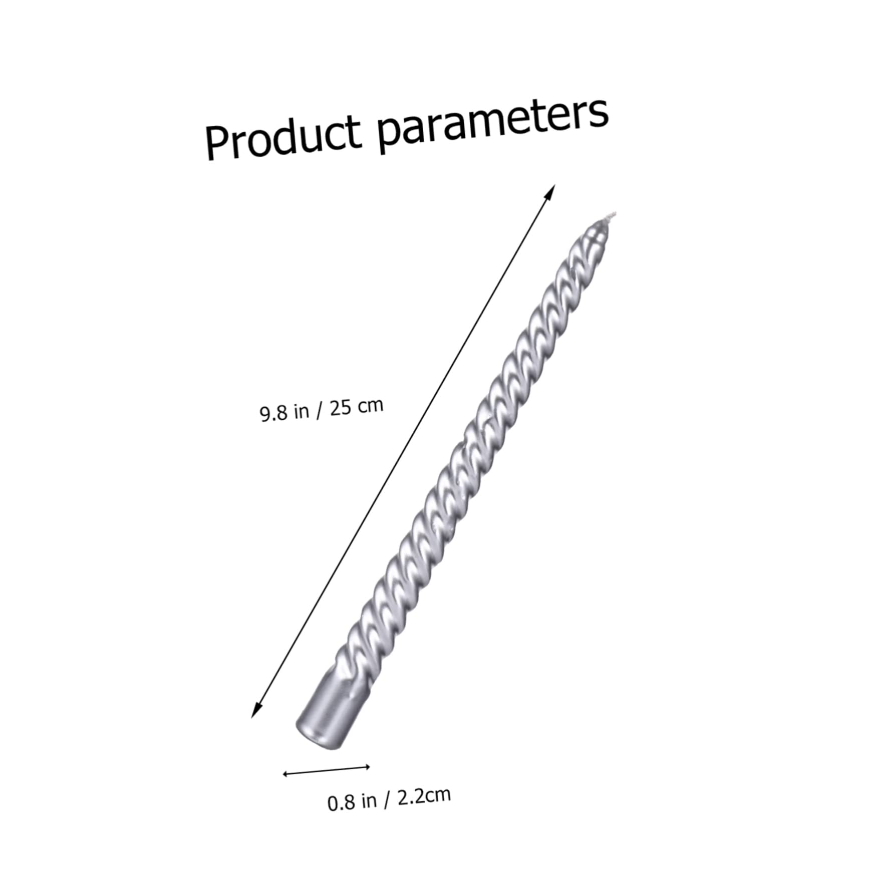 GOOHOCHY Set of 2 Odorless Paraffin Candles Long Pole European Wedding Candles Smoke- Flat Base for Stable Stand